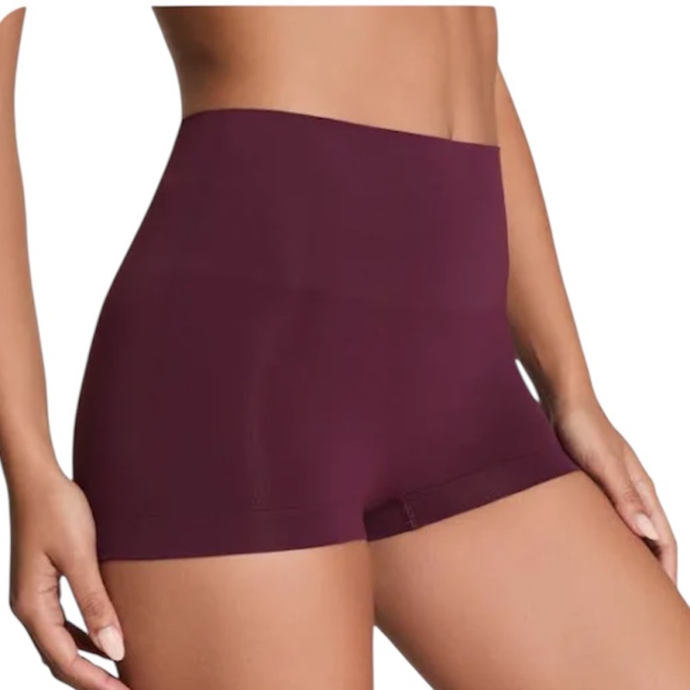 NWT SPANX Shapewear Burgundy Boy shorts. Size L